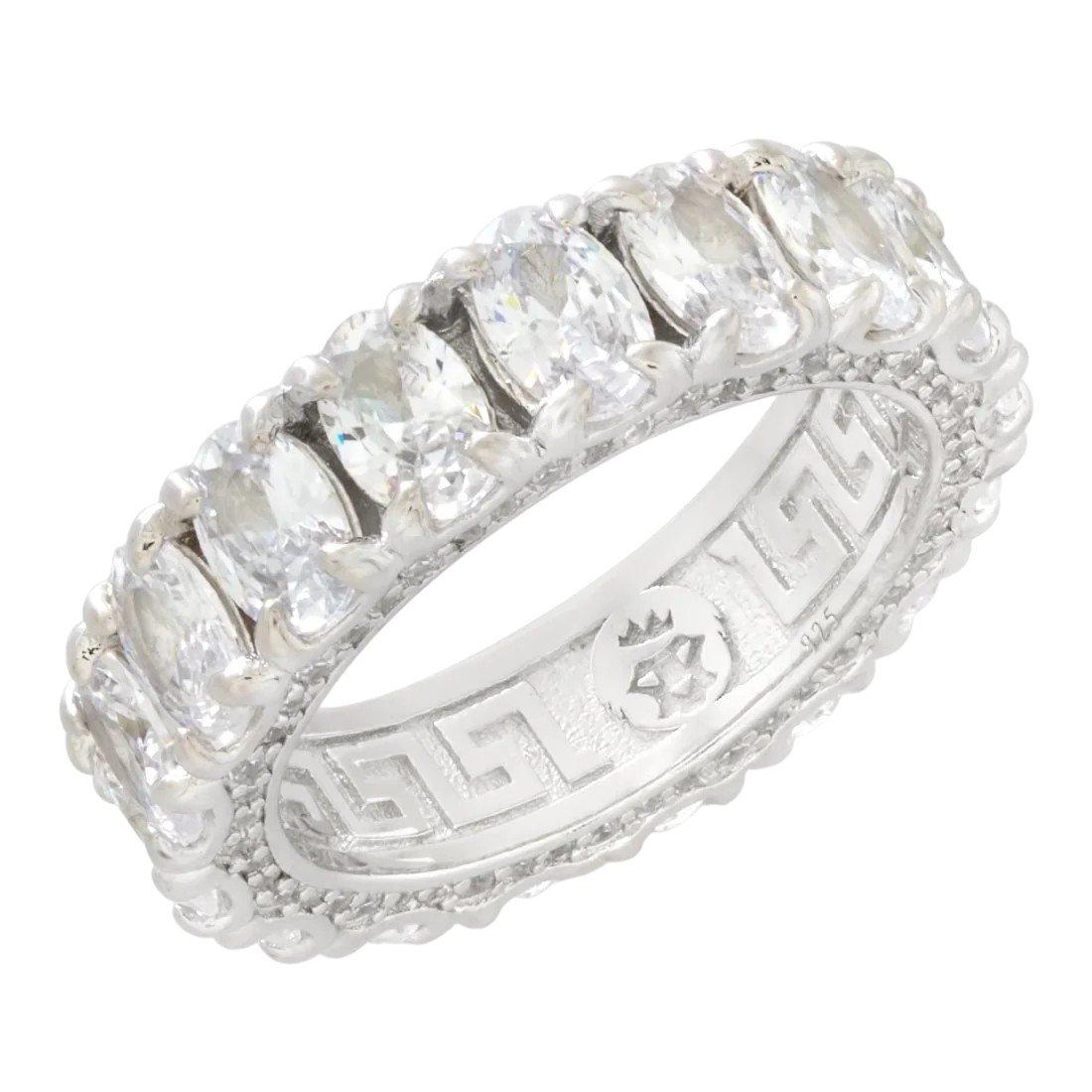 King Ice Oval-Cut Ring - White Gold - WHITE GOLD
